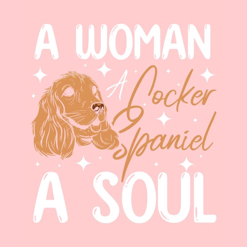 A woman a cocker spaniel a soul