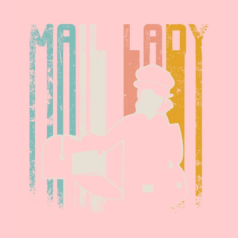 Retro vintage mail lady
