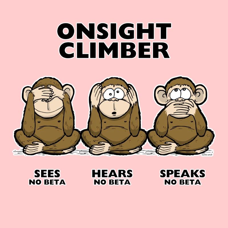 On Sight climber three wise monkey Kletter T-Shirt