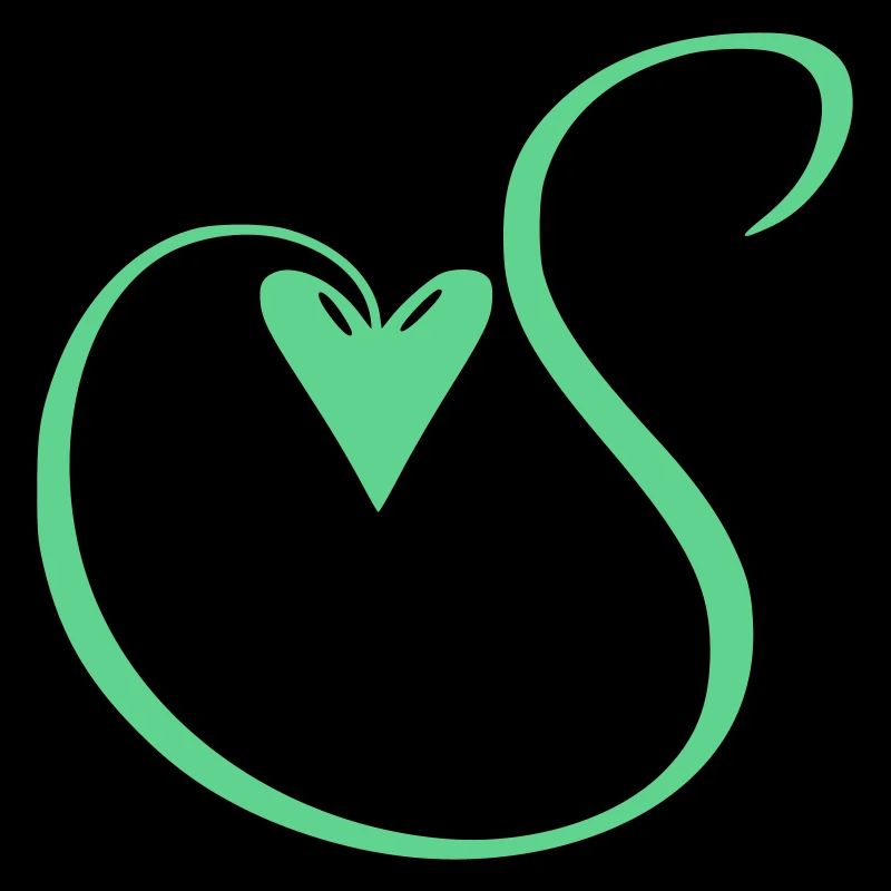 Monogramm S Herz Ranke