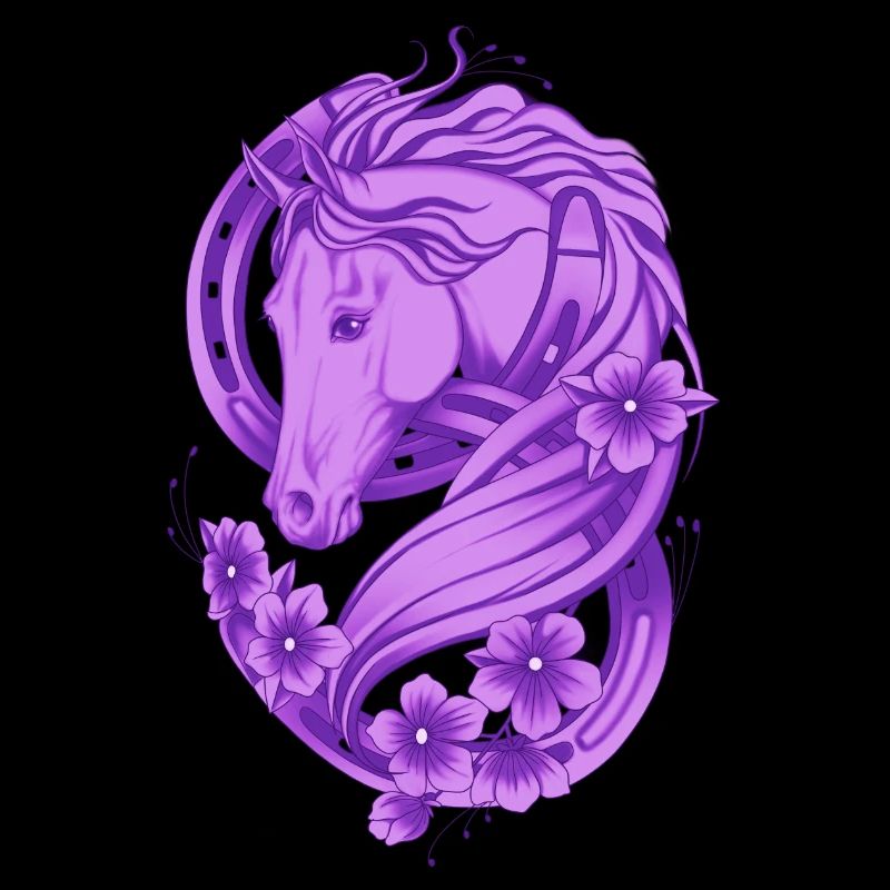 Fer à cheval et fleurs