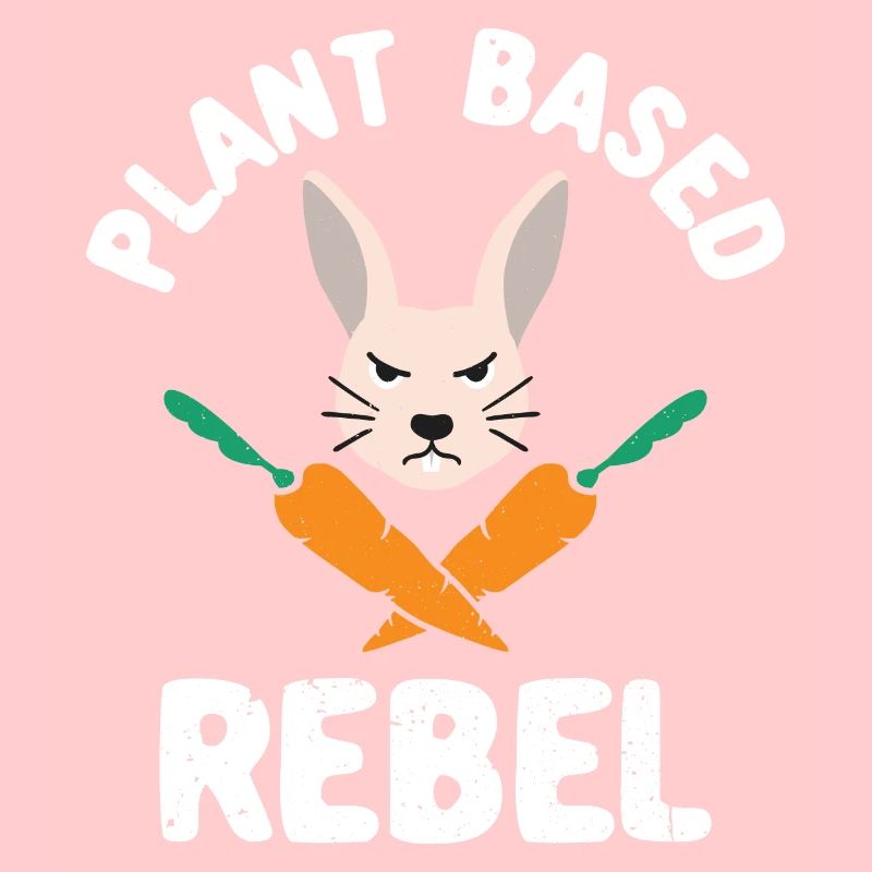 Plant Based Rebel Rabbit Funny Easter Vegan