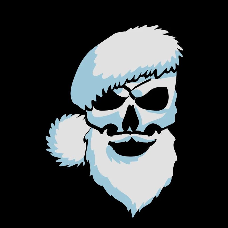 Totenschädel Weihnachtsmann