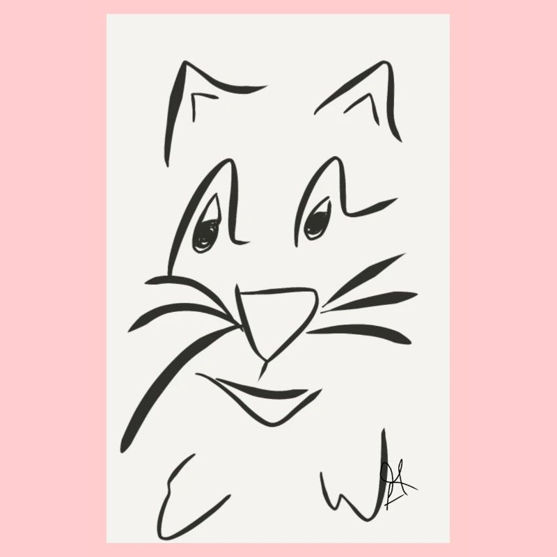 Conception de visage de chat mignon