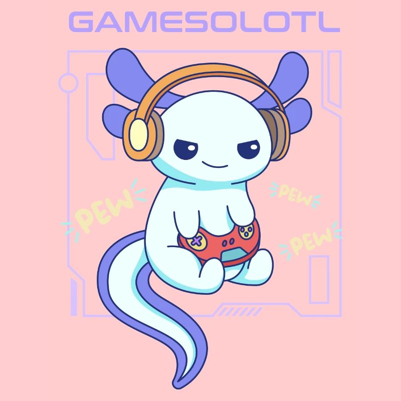 Gamesolotl Word Pun Design for Axolotl Lovers