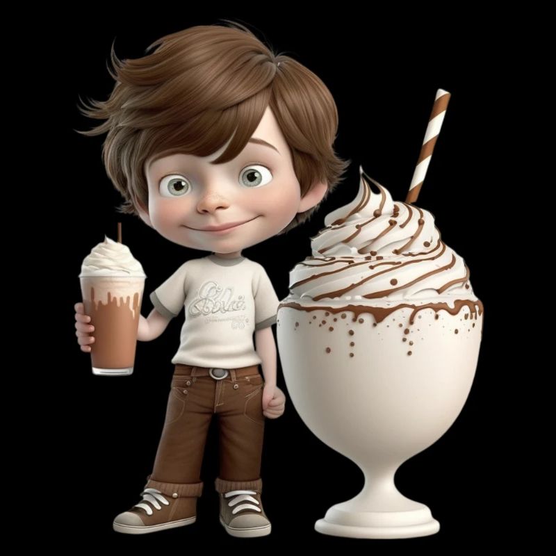 Lächelnder Junge - MILKSHAKE
