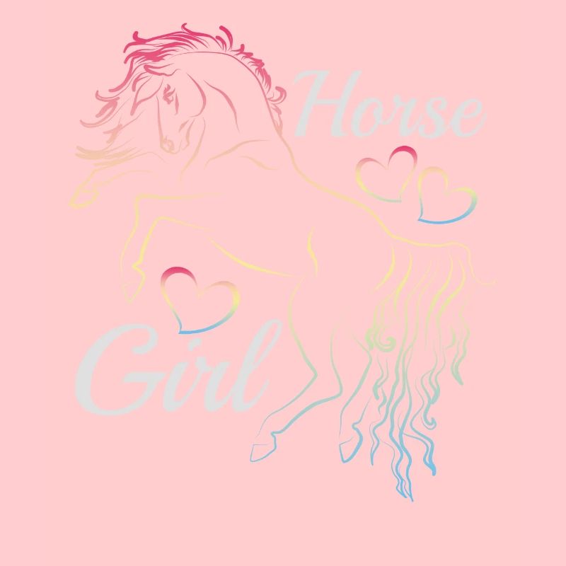 Pferdemädchen Regenbogen Silhouette Geschenkidee