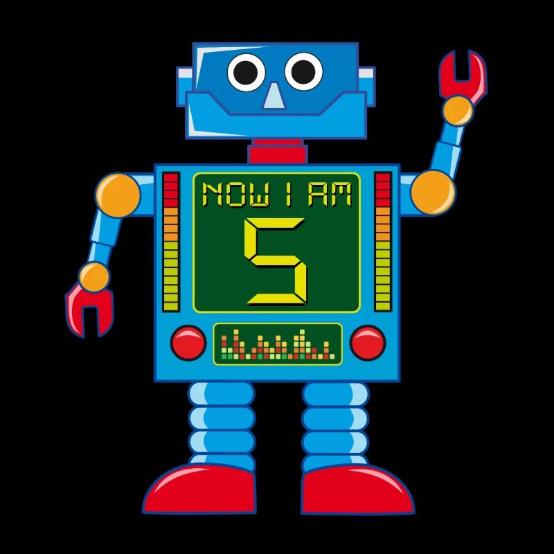 Robot 5 years 5th birthday