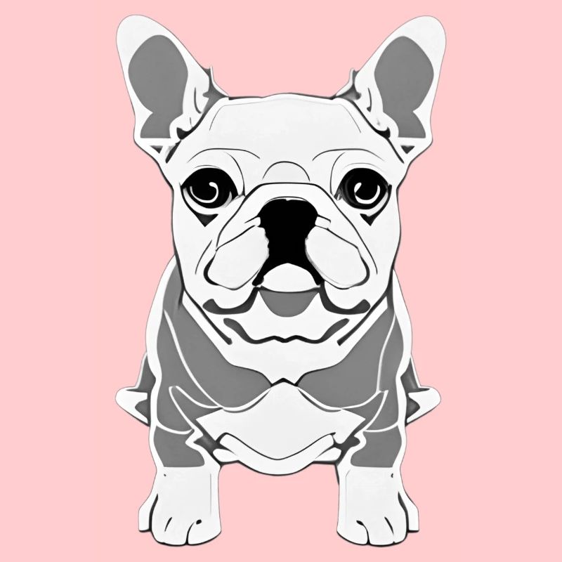 Motif d’impression graphique de conception de bouledogue français