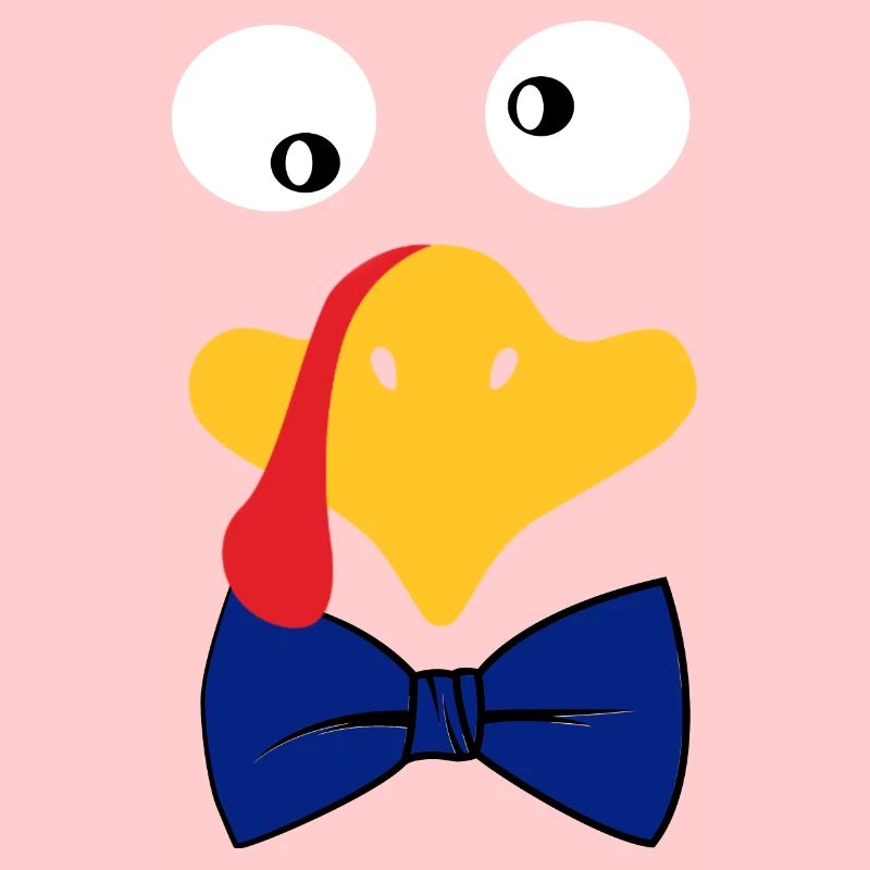 Drôle de visage de dinde Thanksgiving