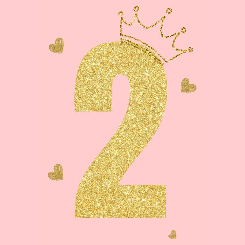 2e anniversaire couronne doré