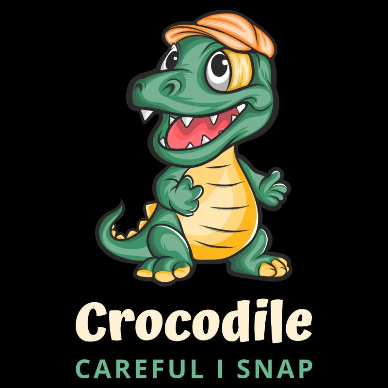 Crocodile de dessin animé - Attention je claque