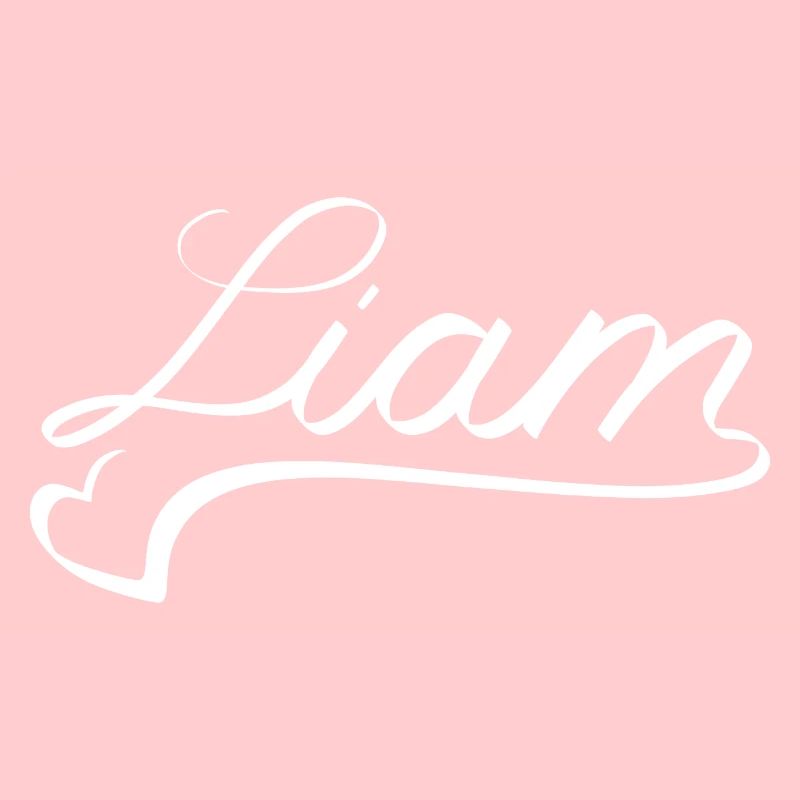 LIAM NAME HERZ LINE ART | Baby Liebe Einzigartig
