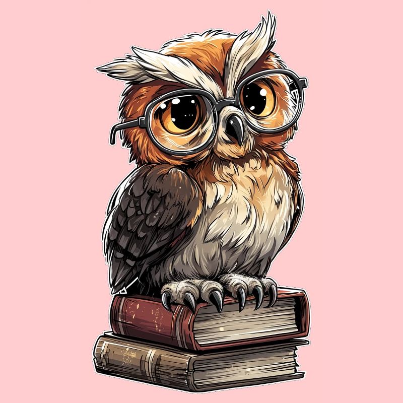 Owl Wise Stack Librarian Humor Buchclub