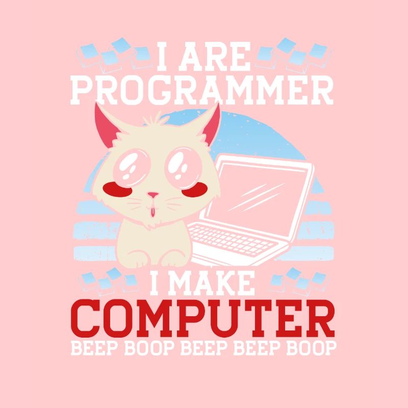 I Are Programmer Funny Cat Coder Computer Kitty