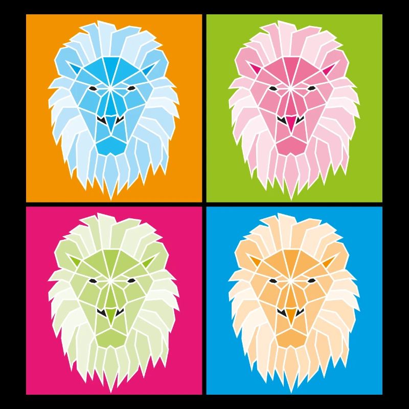 Löwe geometrisch popart