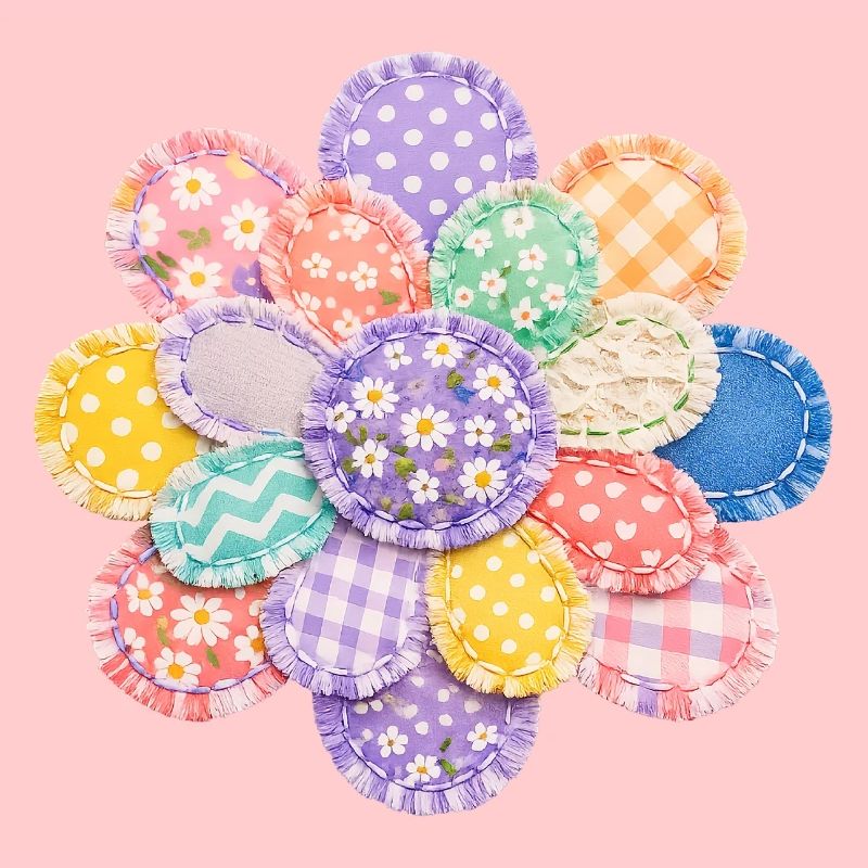 Coussin coloré en patchwork floral Vintage Design
