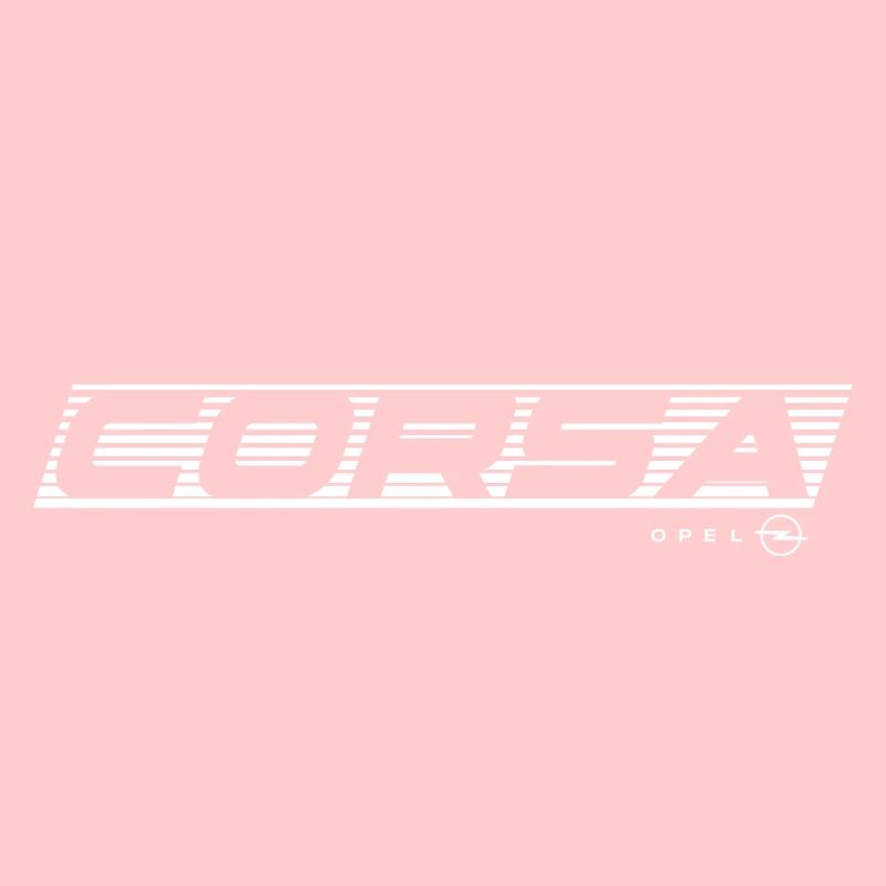 Opel Corsa Racing Logo In White