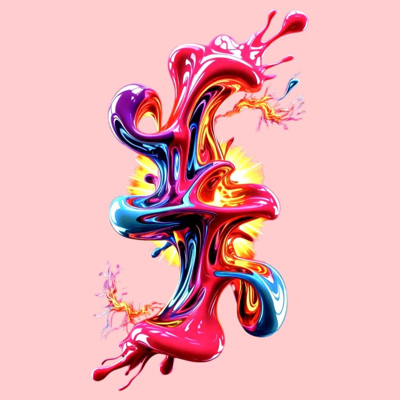 Abstraktes Liquid Art Fluid 