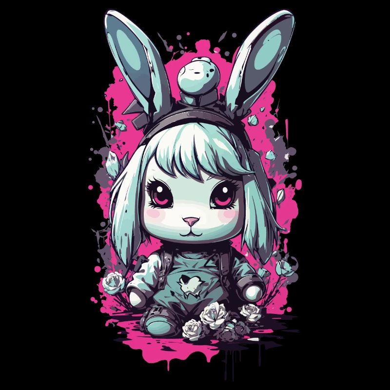 Goth Bunny Kawaii Pastel Gothic Design