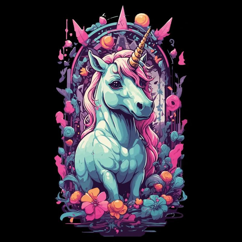 Mystisches Gothic Einhorn Okkult und Magisch