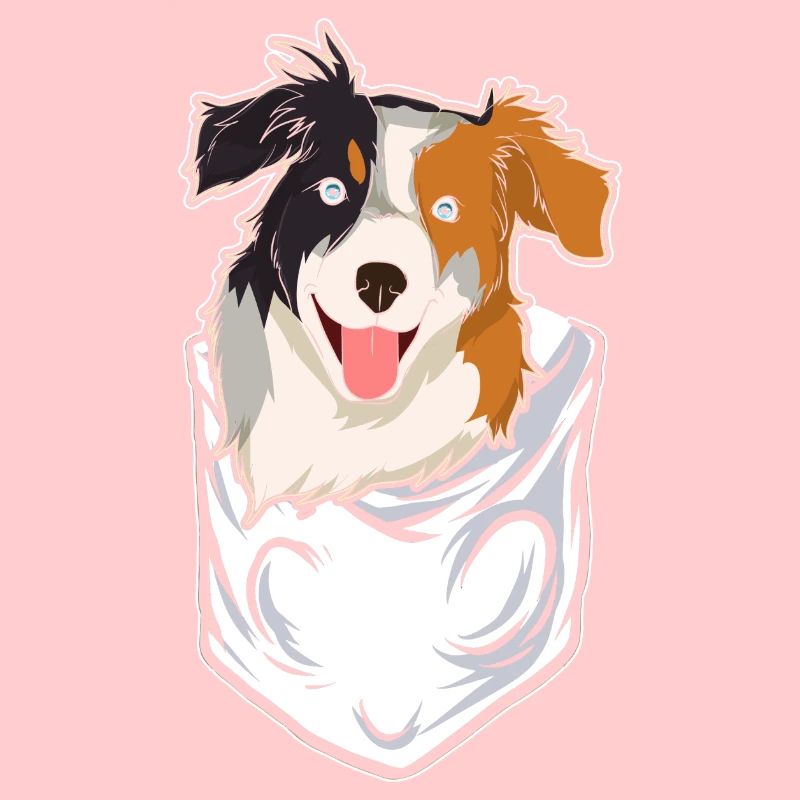 Geschenkidee Hund Brusttasche Australian Shepherd