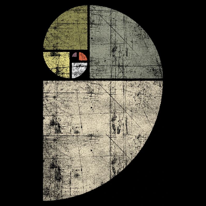 Distressed Fibonacci Spirale