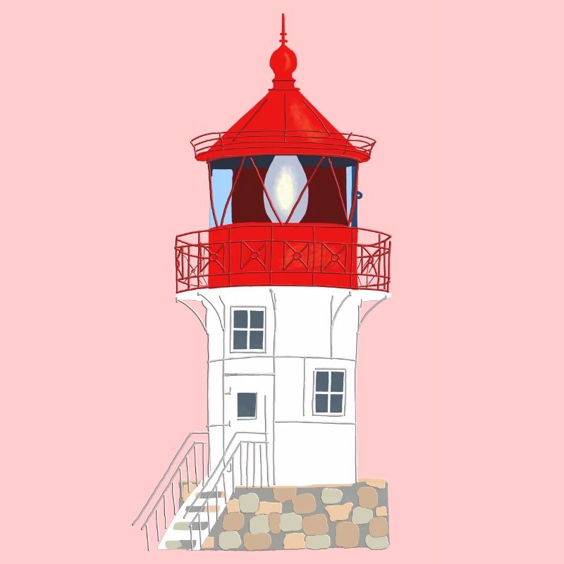 Island of Hiddensee, lighthouse Gellen, no text