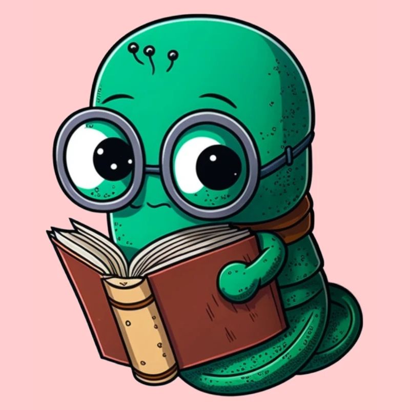 Bibliophile Bücherwurm Leseratte