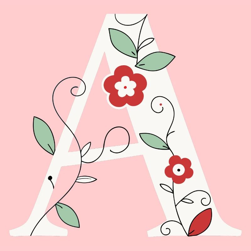 Letter A Monogram Retro