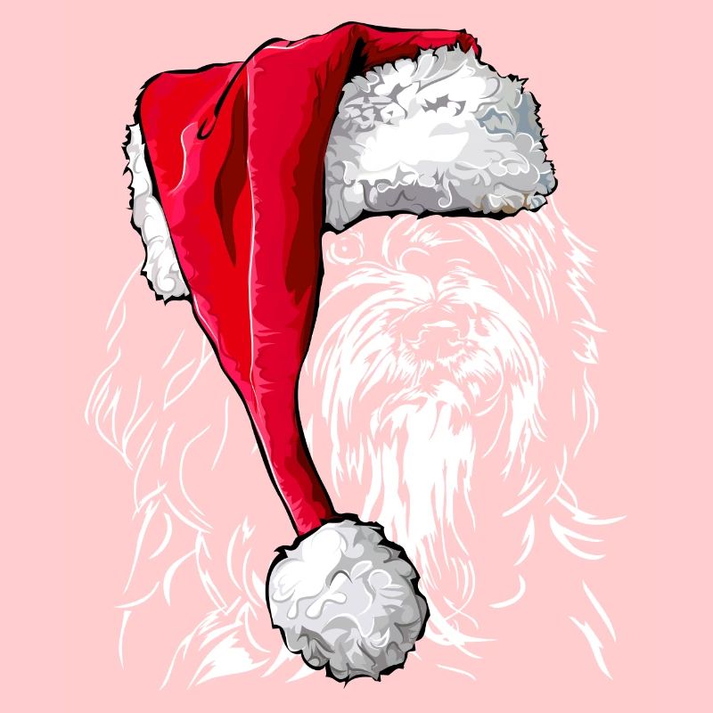 Santa TIBET TERRIER Chiens de Noël Wilsigns