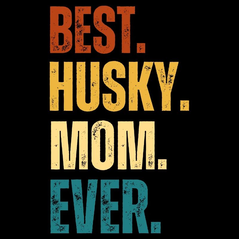 Beste Husky Mama Muttertag Geschenk Retro Husky