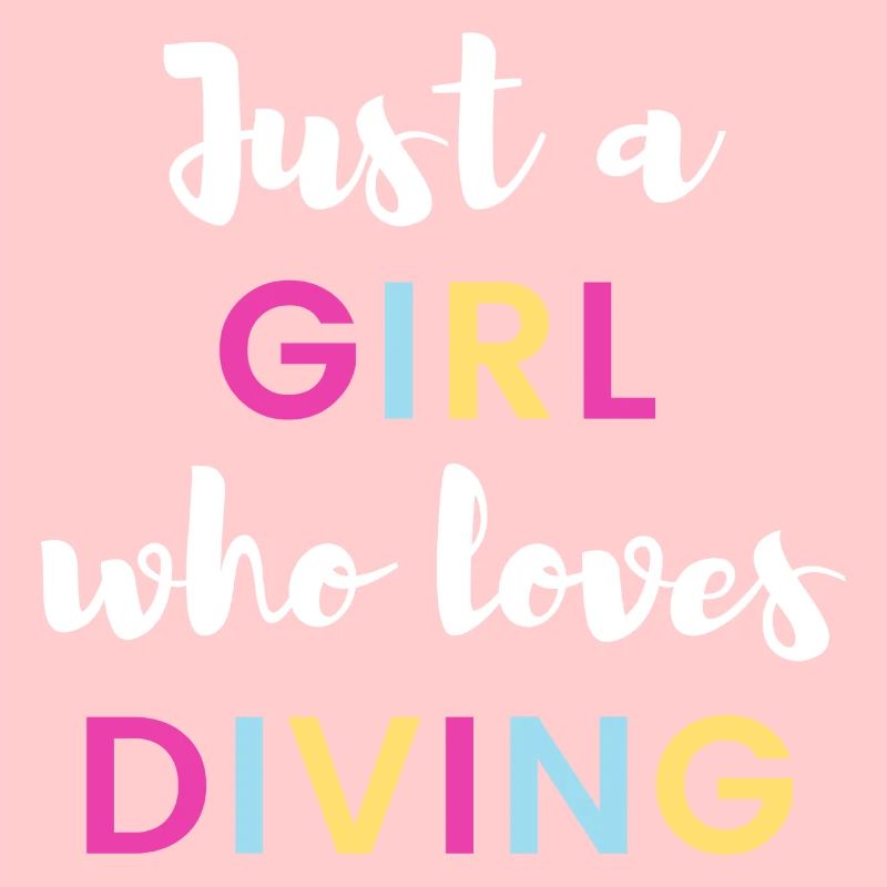 Nur ein Mädchen, das Tauchen liebt.