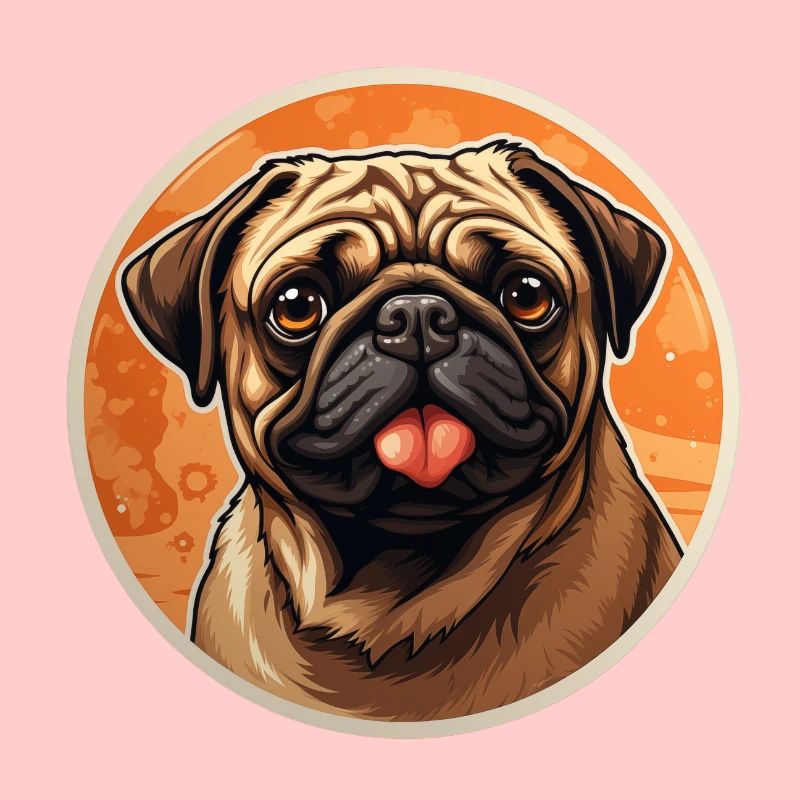 Treu blickender Mops Kopf