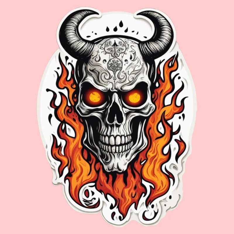 Horned skull | Fired beard