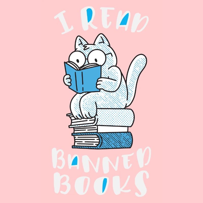 Ich lese verbotene Bücher Katze