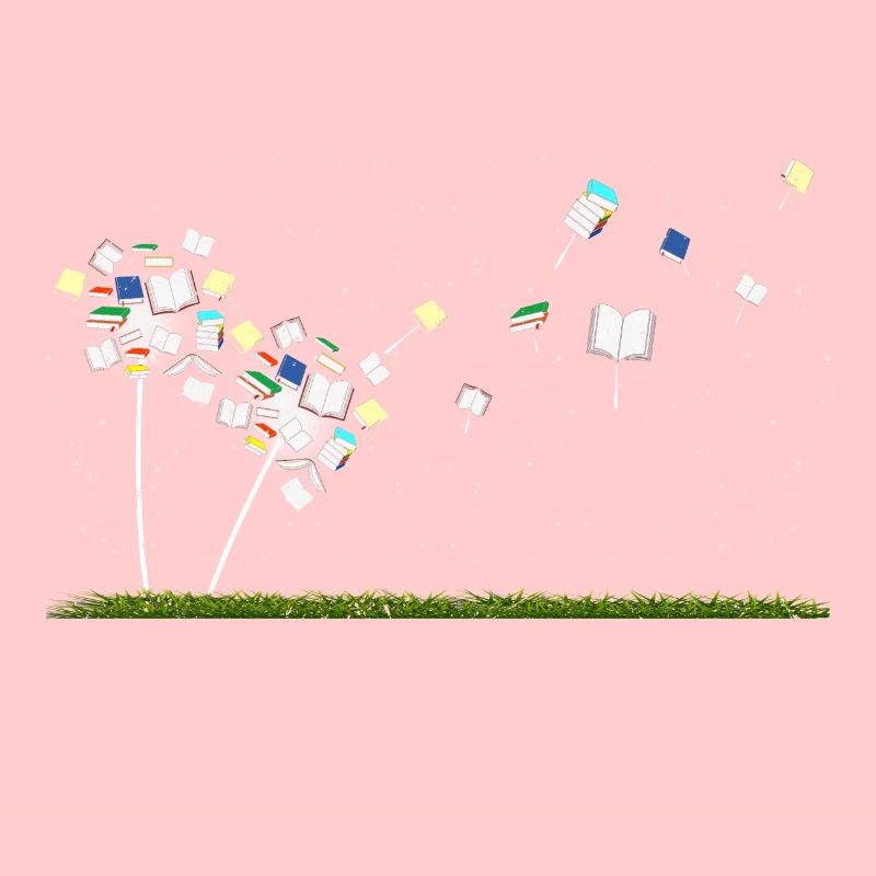 Buch Lover Geschenk Löwenzahn Blumen von Büchern