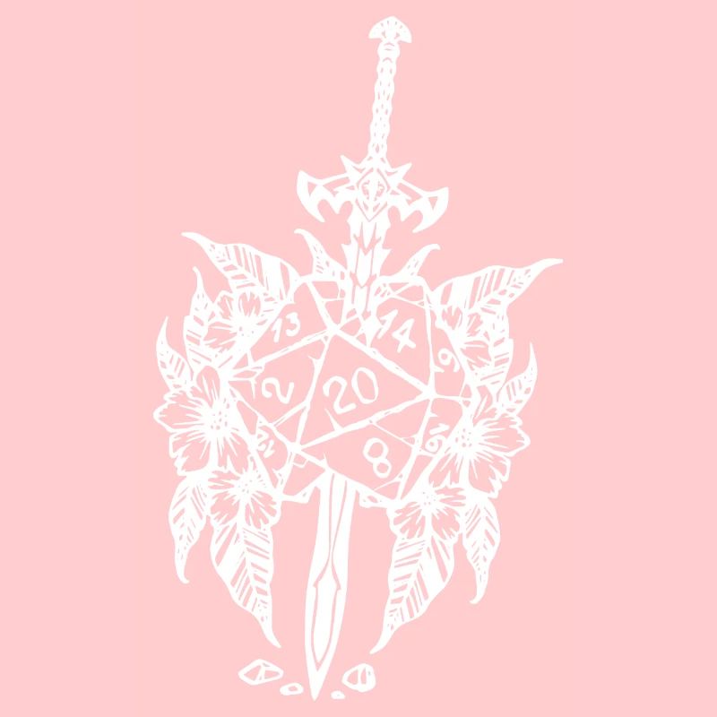 D20 rpg game épée fleur