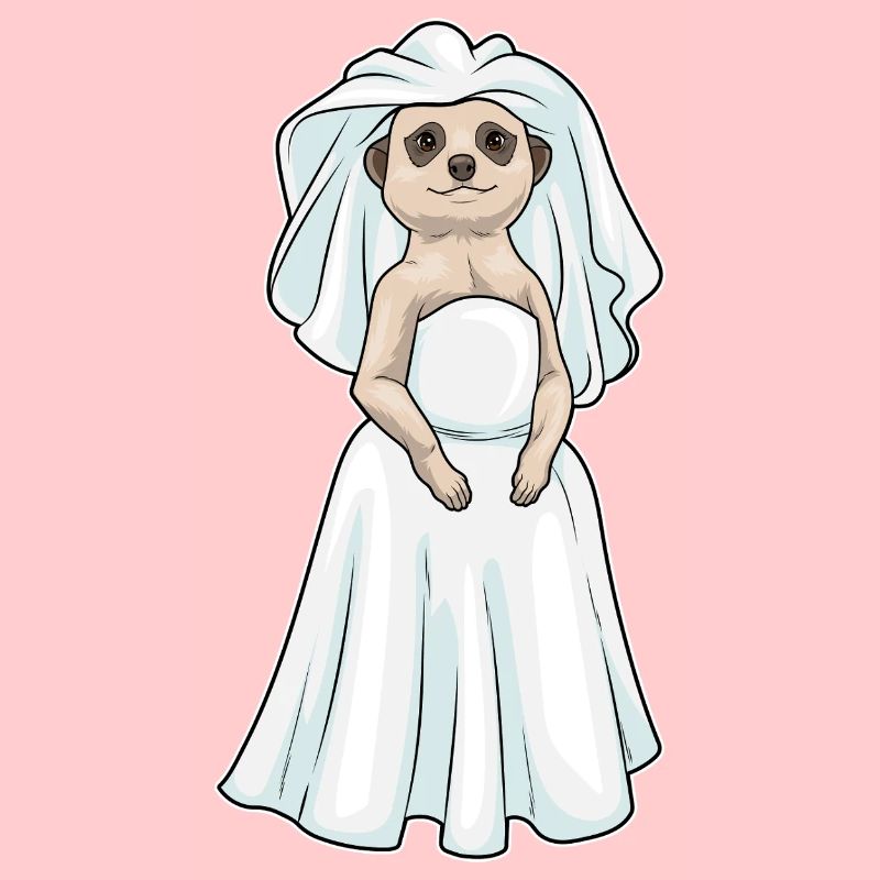 Suricate Voile de mariée Mariage