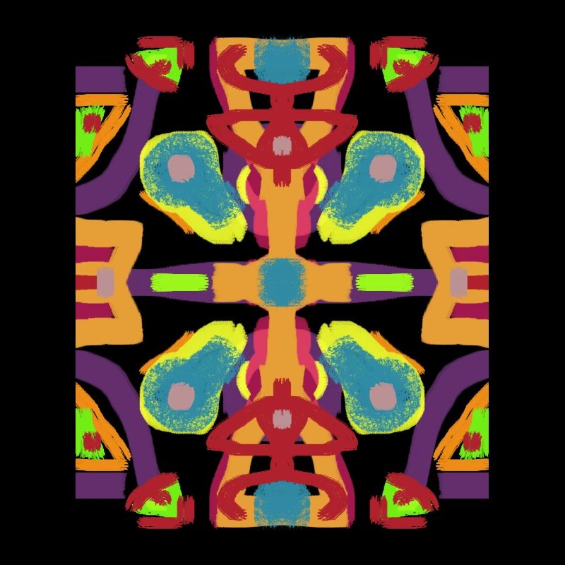 Geometric folk pattern