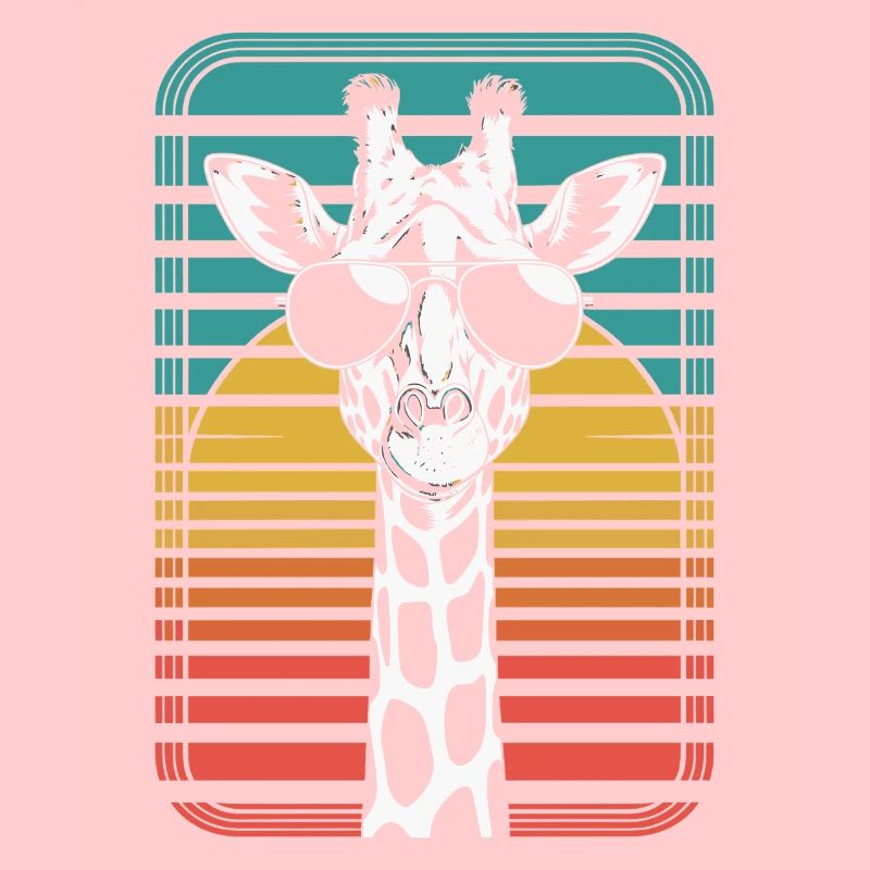 Giraffe mit Sonnenbrille Safari Savanne