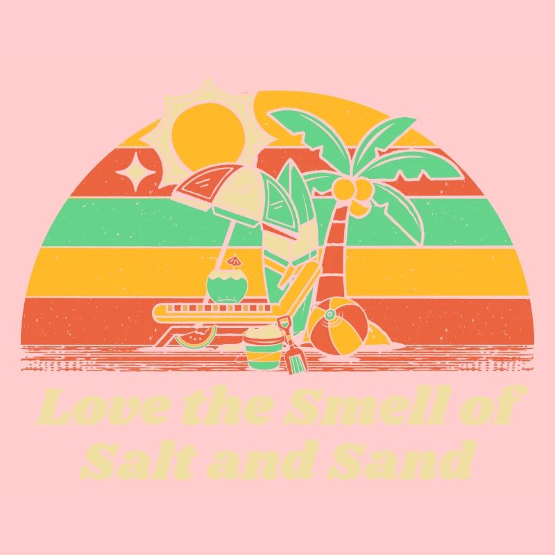 J’aime l’odeur du sel et du sable Vacances à la plage