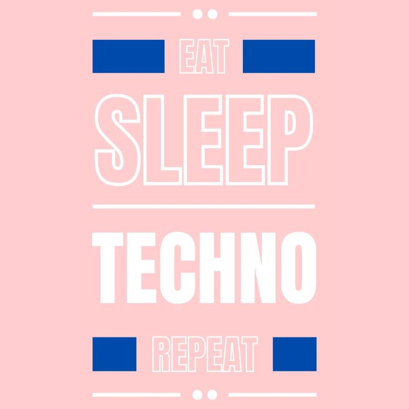 eat sleep techno repeat geschenk idee spruch party