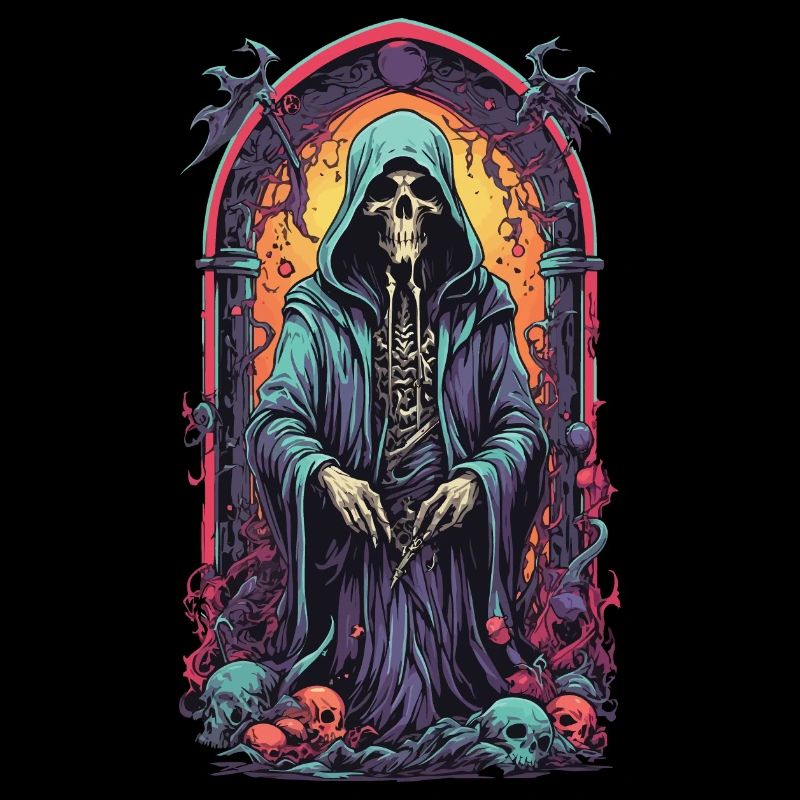 Gothic Grim Reaper Hexen Magier Kunstwerk