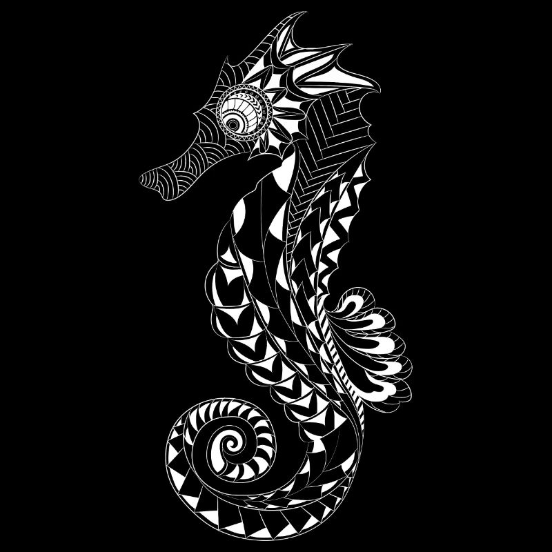 Maori Seepferdchen Polynesisch Tattoo