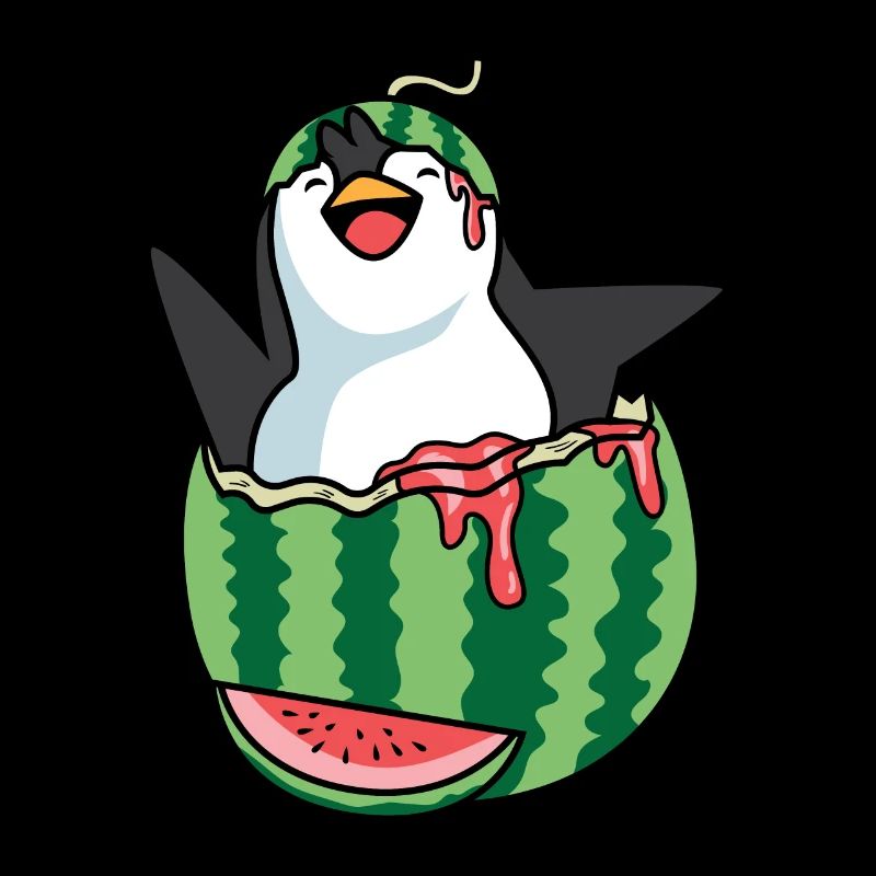 Melonenpinguin Obsthändler Geschenk