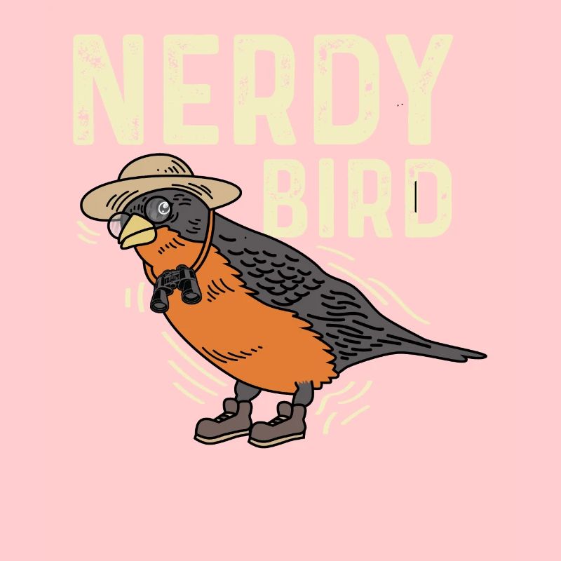Nerdiger Vogel Smart und Nerd Geschenk
