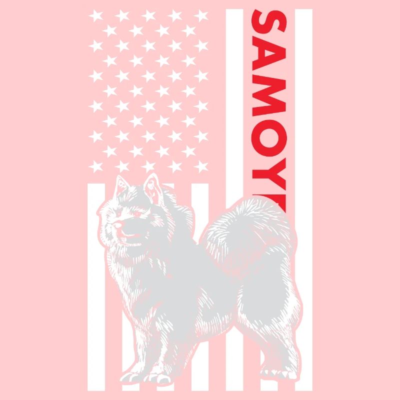 Samoyed Us Flag