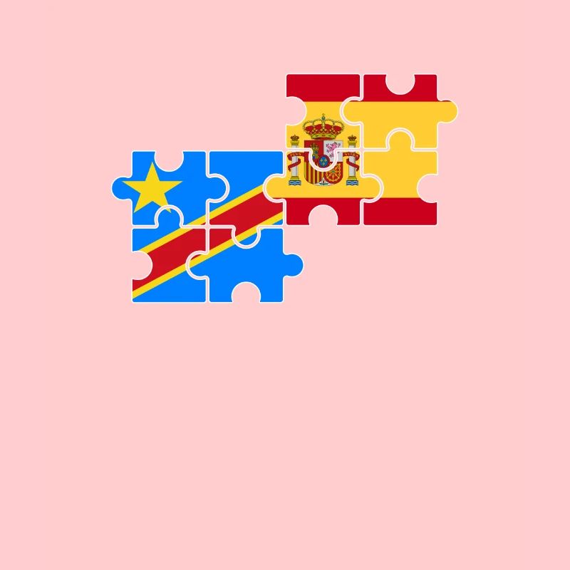 DR Kongo Spanien Flagge Spanisch Kongolese