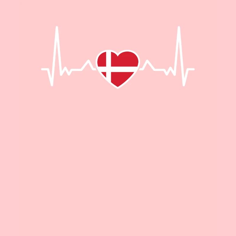 Danemark Heartbeat Drapeau danois Danois